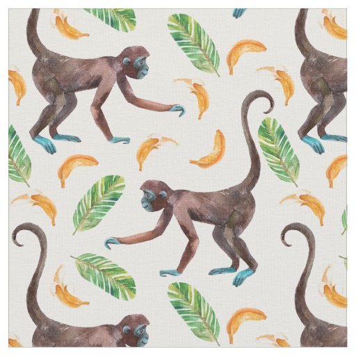 Sweet Monkeys Juggling Bananas Fabric