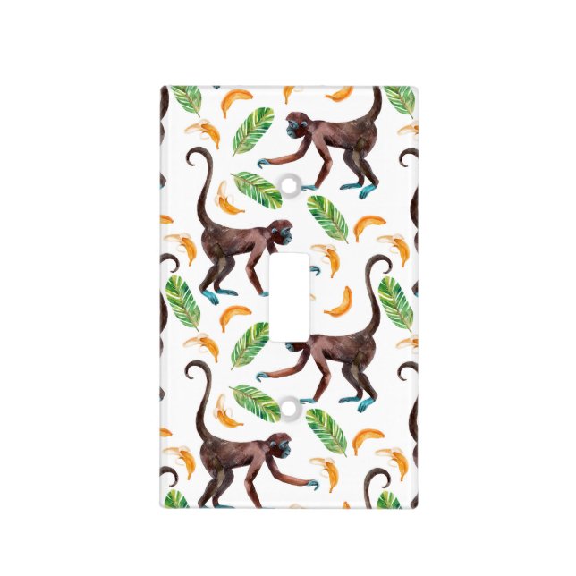 Sweet Monkeys Juggling Bananas Light Switch Cover (Front)