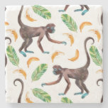 Sweet Monkeys Juggling Bananas Stone Coaster