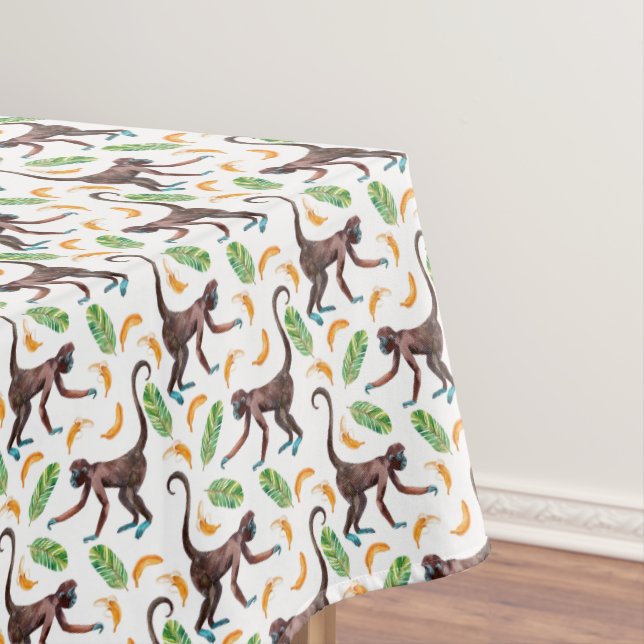 Sweet Monkeys Juggling Bananas Tablecloth (In Situ)