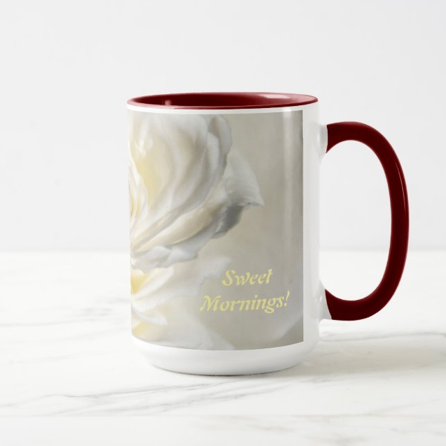Sweet Mornings Custom Rose Coffee Mug EditorsPick (Right)