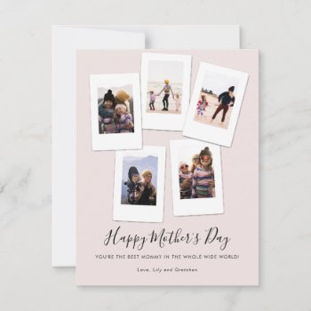 Sweet Mother Child Photo Collage Mother's Day Card by labellarue at Zazzle