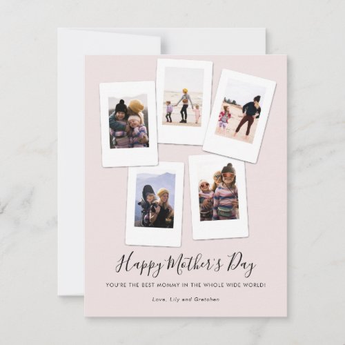 Sweet Mother Child Photo Collage Mothers Day Card