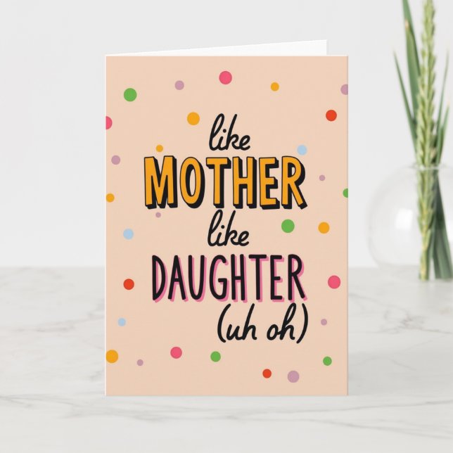 Sweet Mother Daughter Art Card (Front)