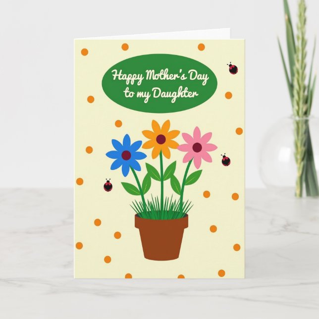 Sweet Mother To Daughter Card (Front)