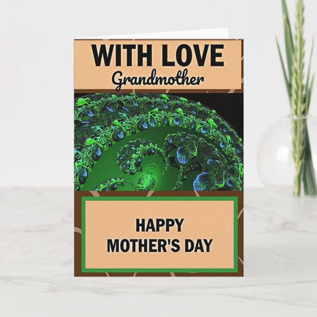 Sweet Mothers Day Abstract Card (Front)