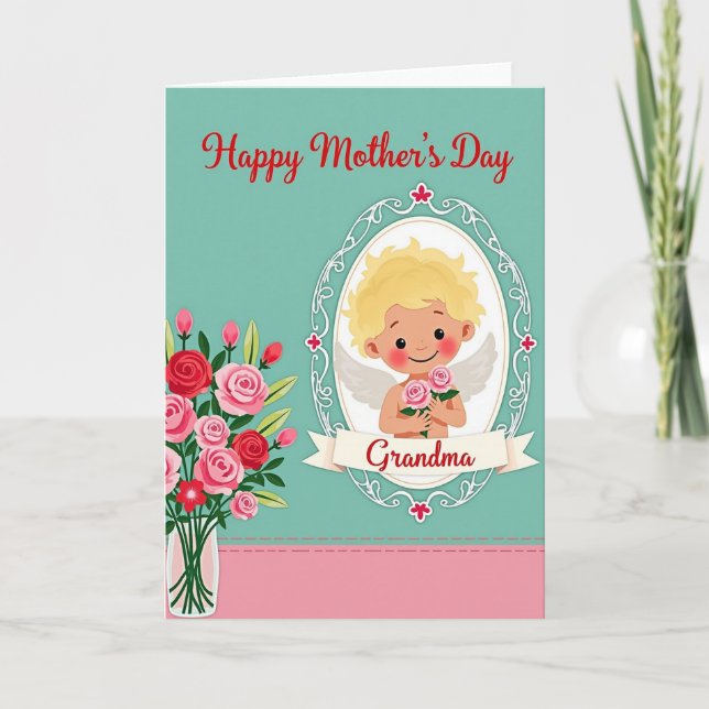 Sweet Mothers Day Angel Card (Front)
