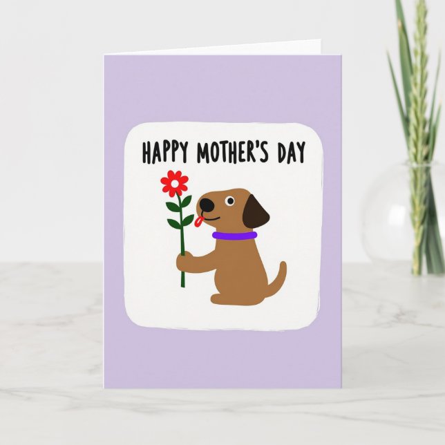 Sweet Mothers Day Animal Art Card (Front)