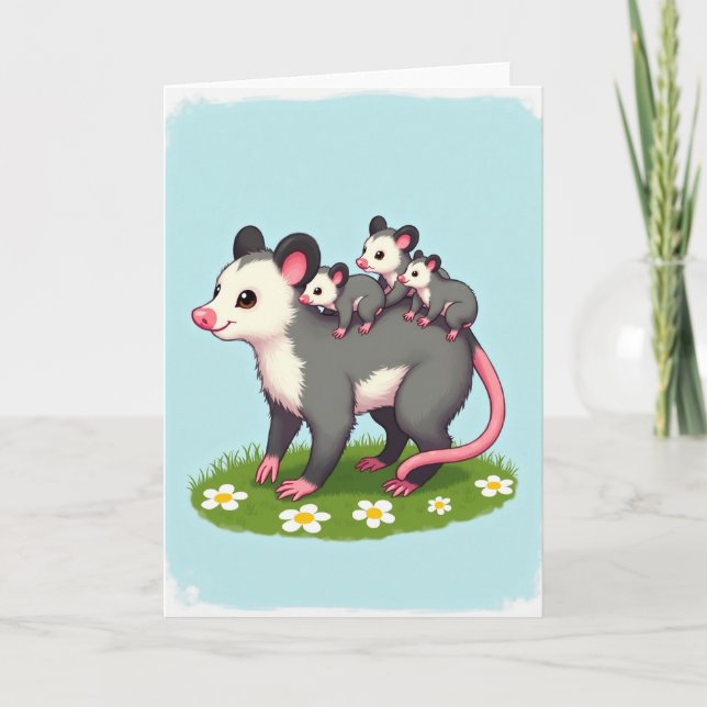 Sweet Mothers Day Animal Family Card (Front)