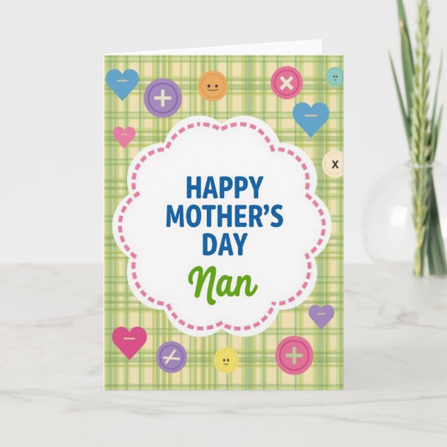 Sweet Mothers Day Applique Card (Front)