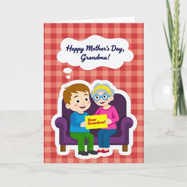 Sweet Mothers Day Armchair Card (Front)
