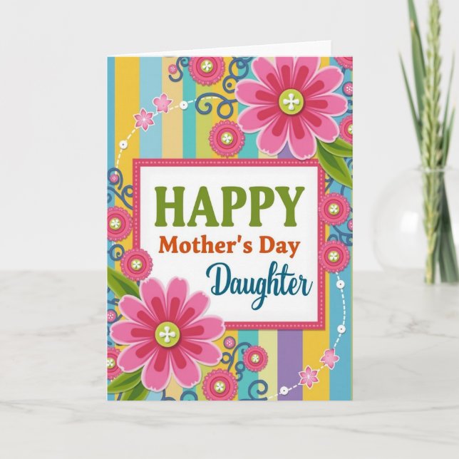 Sweet Mothers Day Art Daughter Card (Front)