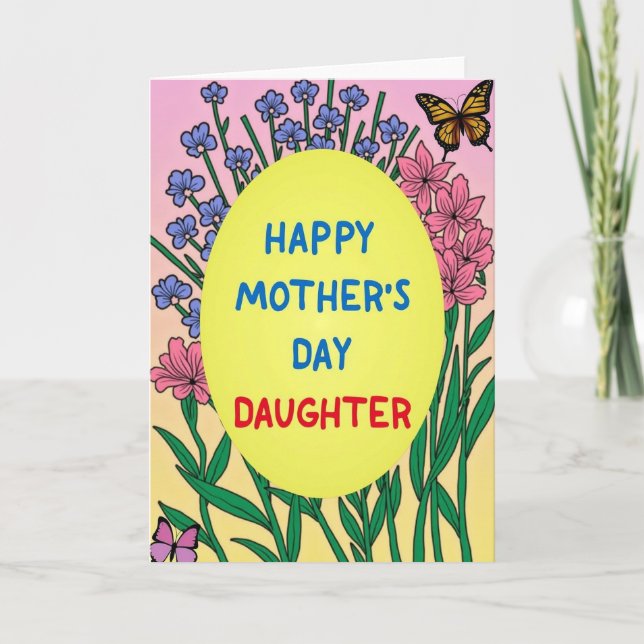 Sweet Mothers Day Art Design Card (Front)