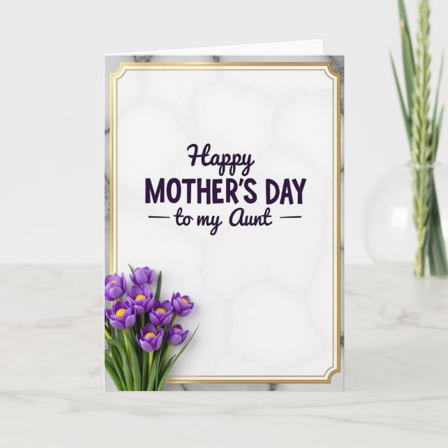 Sweet Mothers Day Aunt Floral Card (Front)