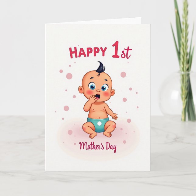 Sweet Mothers Day Baby Art Card (Front)