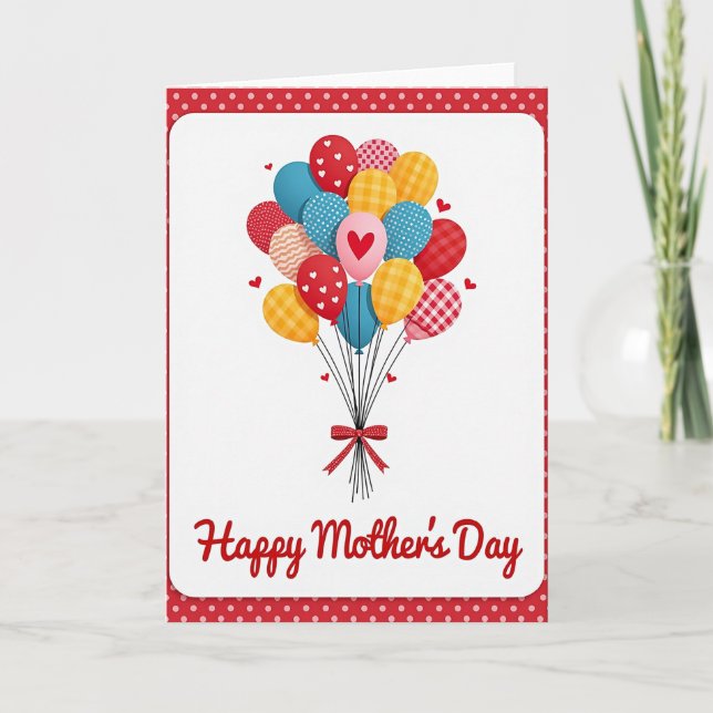 Sweet Mothers Day Balloon Card (Front)