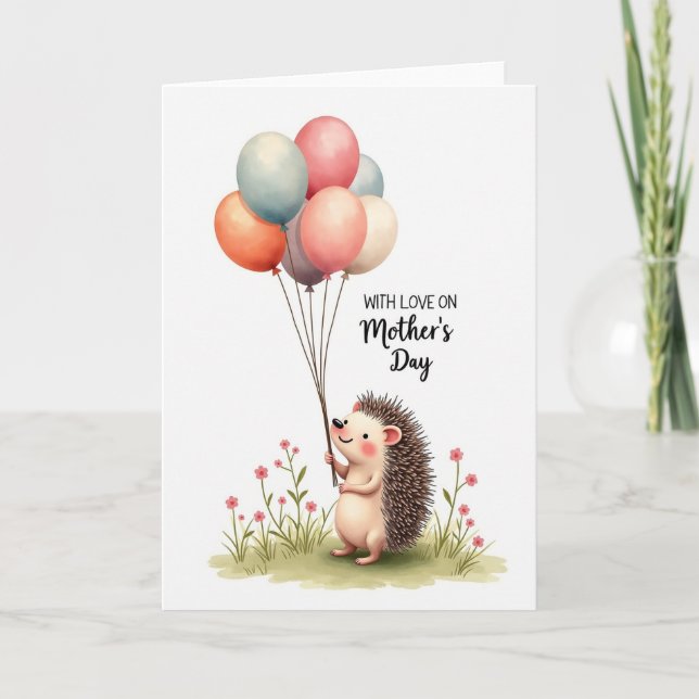 Sweet Mothers Day Balloons Card (Front)