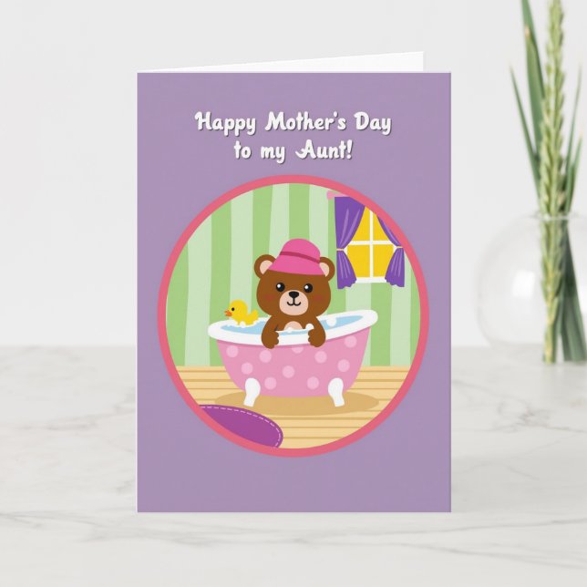 Sweet Mothers Day Bath Card (Front)