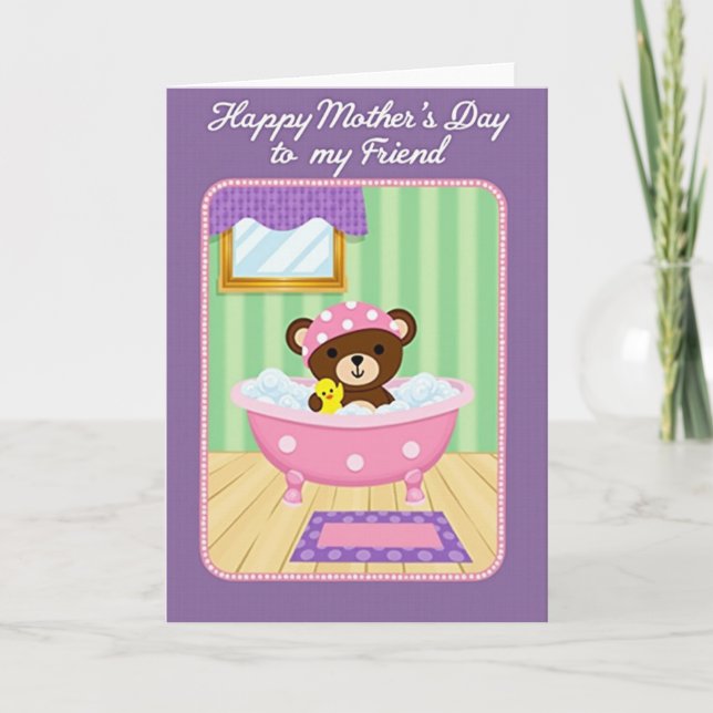 Sweet Mothers Day Bath Time Card (Front)