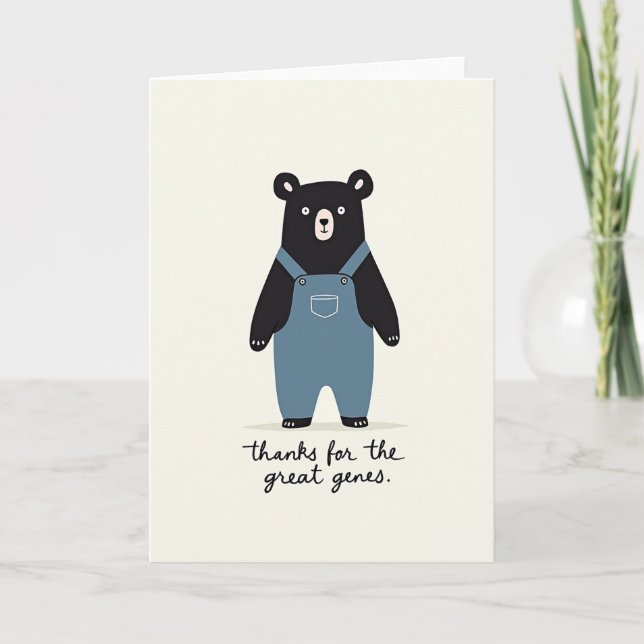 Sweet Mothers Day Bear Art Card (Front)