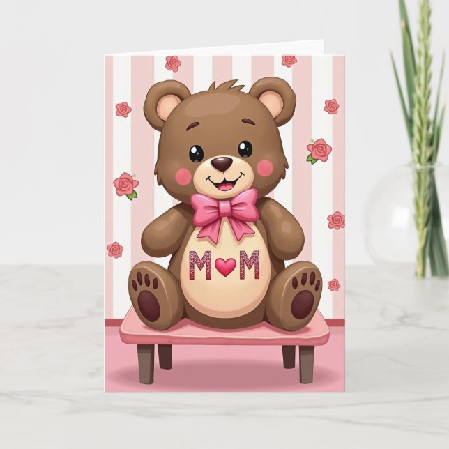 Sweet Mothers Day Bear Hugs Card (Front)