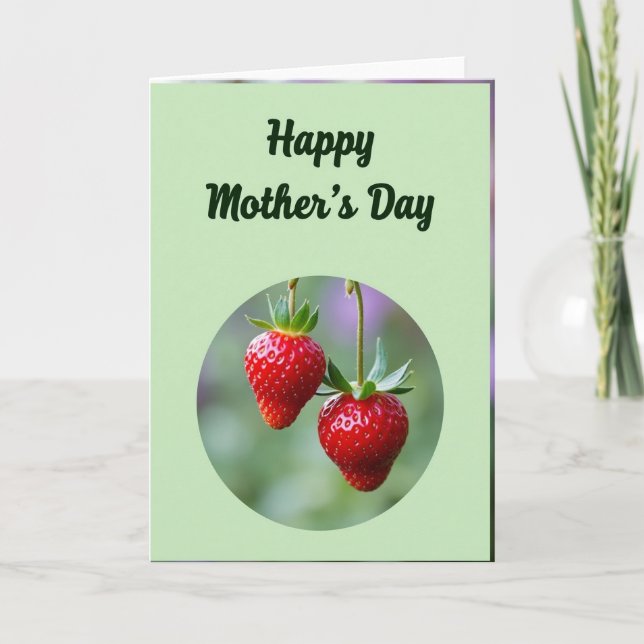 Sweet Mothers Day Berry Art Card (Front)