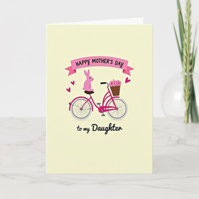 Sweet Mothers Day Bicycle Card (Front)