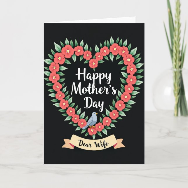 Sweet Mothers Day Bird And Bloom Card (Front)