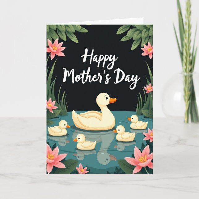 Sweet Mothers Day Bird Scene Card (Front)