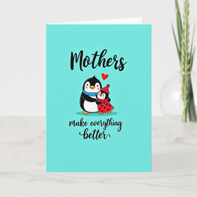 Sweet Mothers Day Birds Art Card (Front)