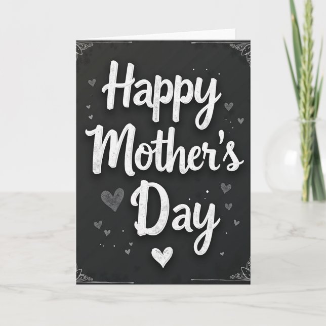 Sweet Mothers Day Blackboard Card (Front)
