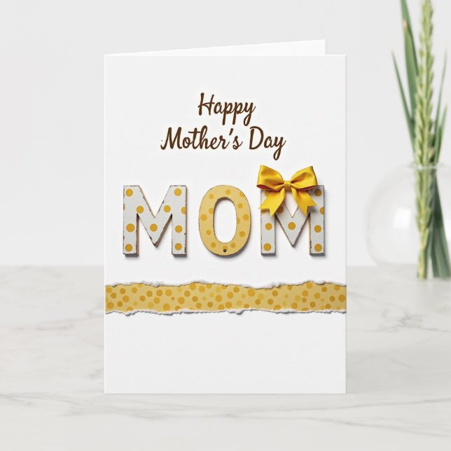 Sweet Mothers Day Block Letter Card (Front)