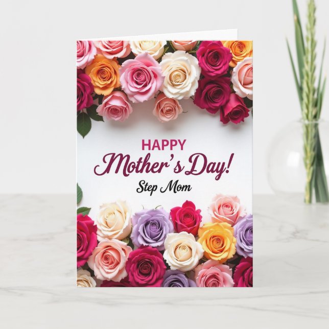 Sweet Mothers Day Bloom Border Card (Front)