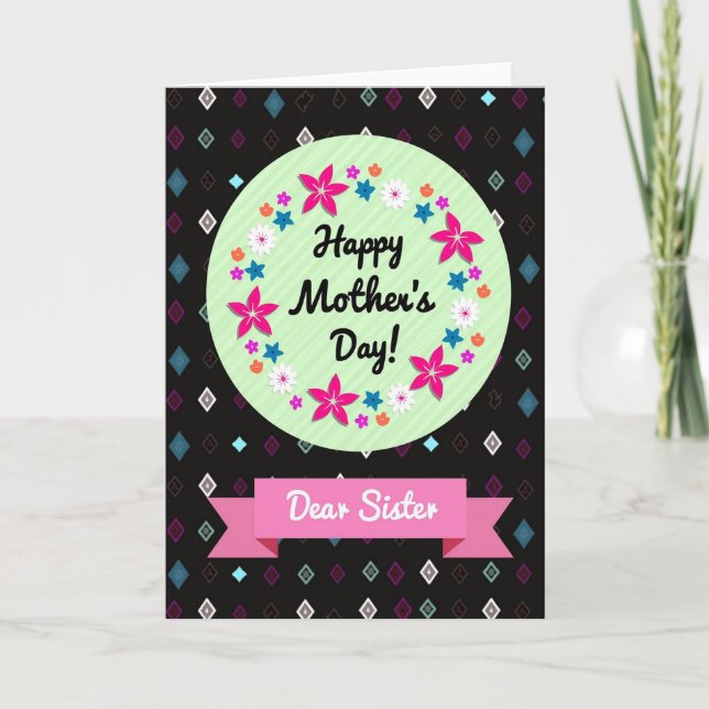 Sweet Mothers Day Bloom Sister Card (Front)