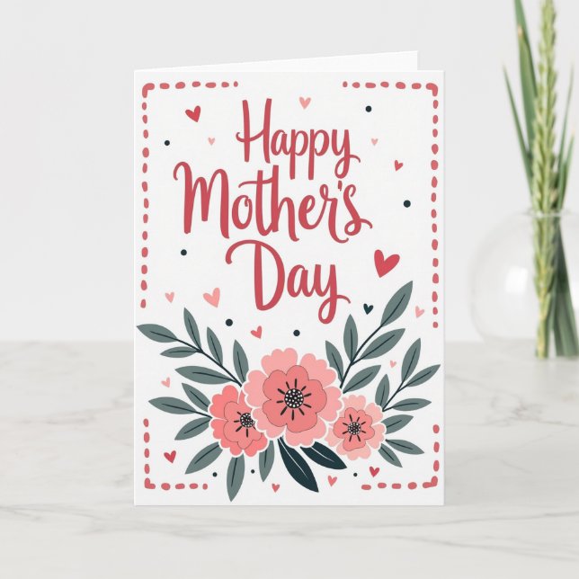 Sweet Mothers Day Blossoms Card (Front)