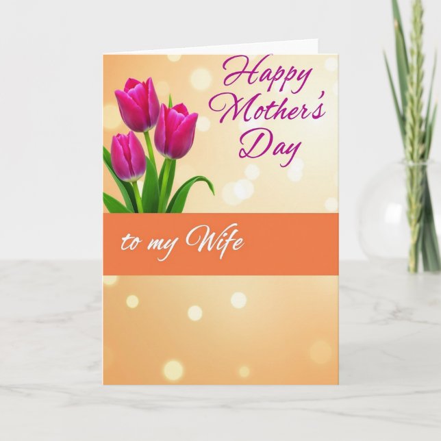 Sweet Mothers Day Bokeh Card (Front)