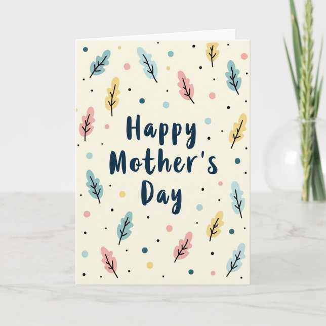 Sweet Mothers Day Botanical Card (Front)
