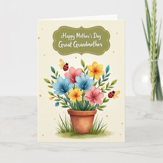 Sweet Mothers Day Bouquet Art Card (Front)