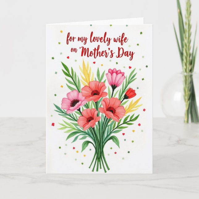 Sweet Mothers Day Bouquet Image Card (Front)