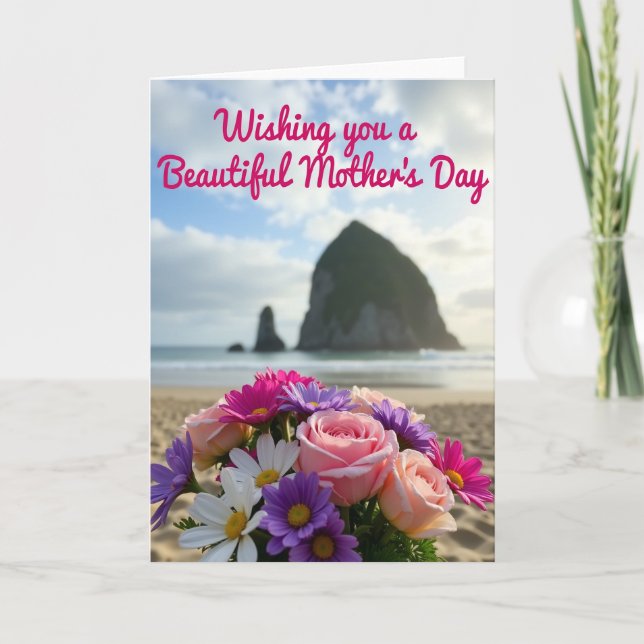 Sweet Mothers Day Bouquet Ocean Card (Front)