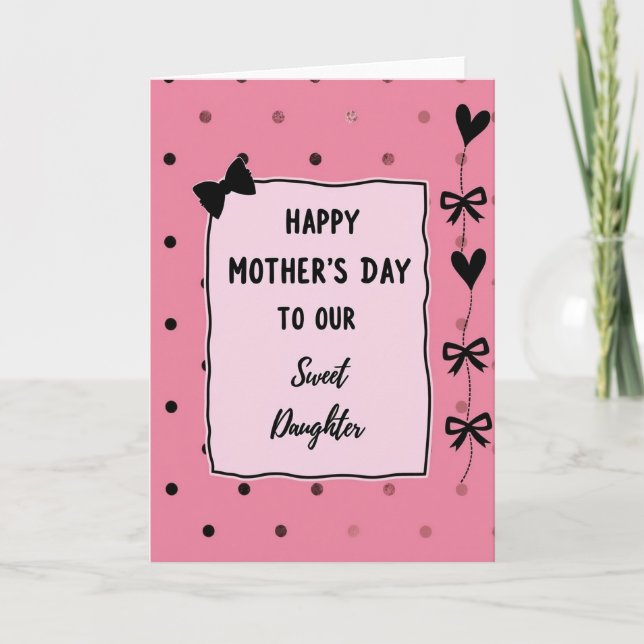 Sweet Mothers Day Bow Card (Front)