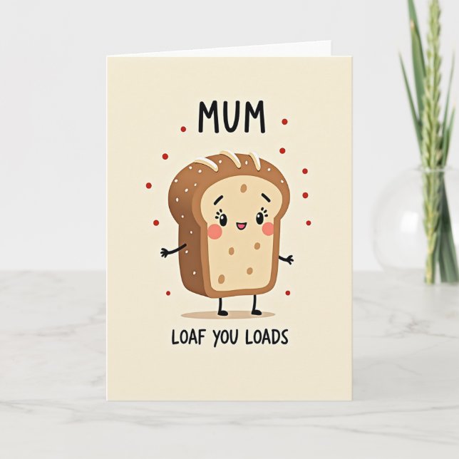 Sweet Mothers Day Bread Card (Front)
