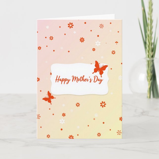 Sweet Mothers Day Butterfly Card (Front)