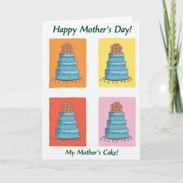 Sweet Mothers Day Cake Card (Front)