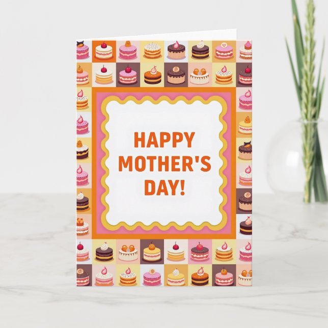 Sweet Mothers Day Cakes Card (Front)