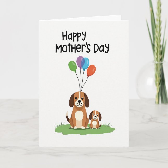 Sweet Mothers Day Canine Card (Front)