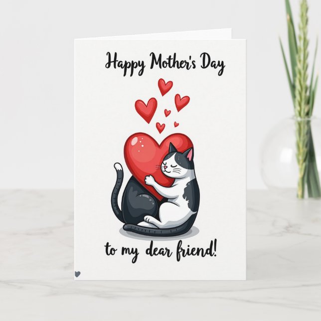 Sweet Mothers Day Cat Love Card (Front)