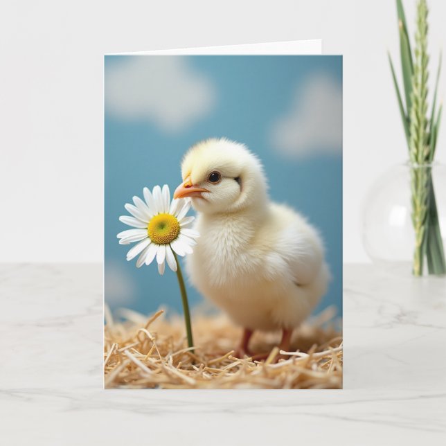 Sweet Mothers Day Chick Daisy Card (Front)