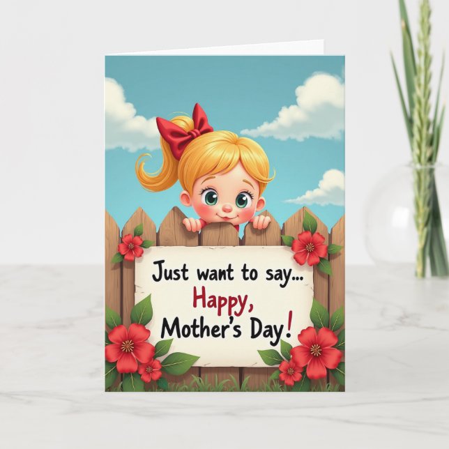 Sweet Mothers Day Child Card (Front)
