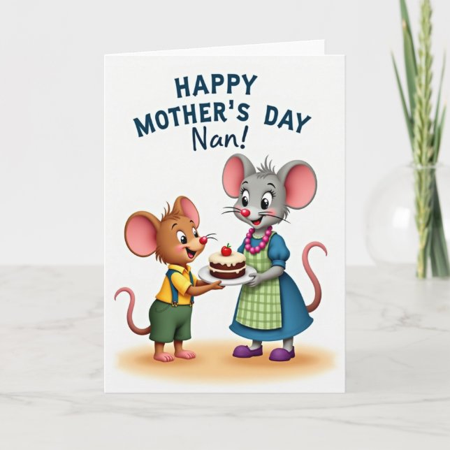 Sweet Mothers Day Chocolate Cake Card (Front)